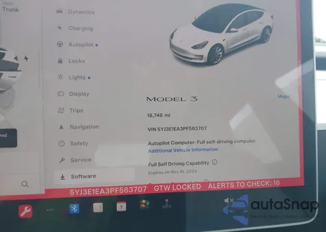 2023 Tesla Model 3 Rear-Wheel Drive from USA, damaged, VIN 5YJ3E1EA3PF563707